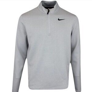 Nike Victory Dri-Fit 1/2 Zip Golf Top Wolf Grey/Black Men's FZ7462-012 Sz Medium